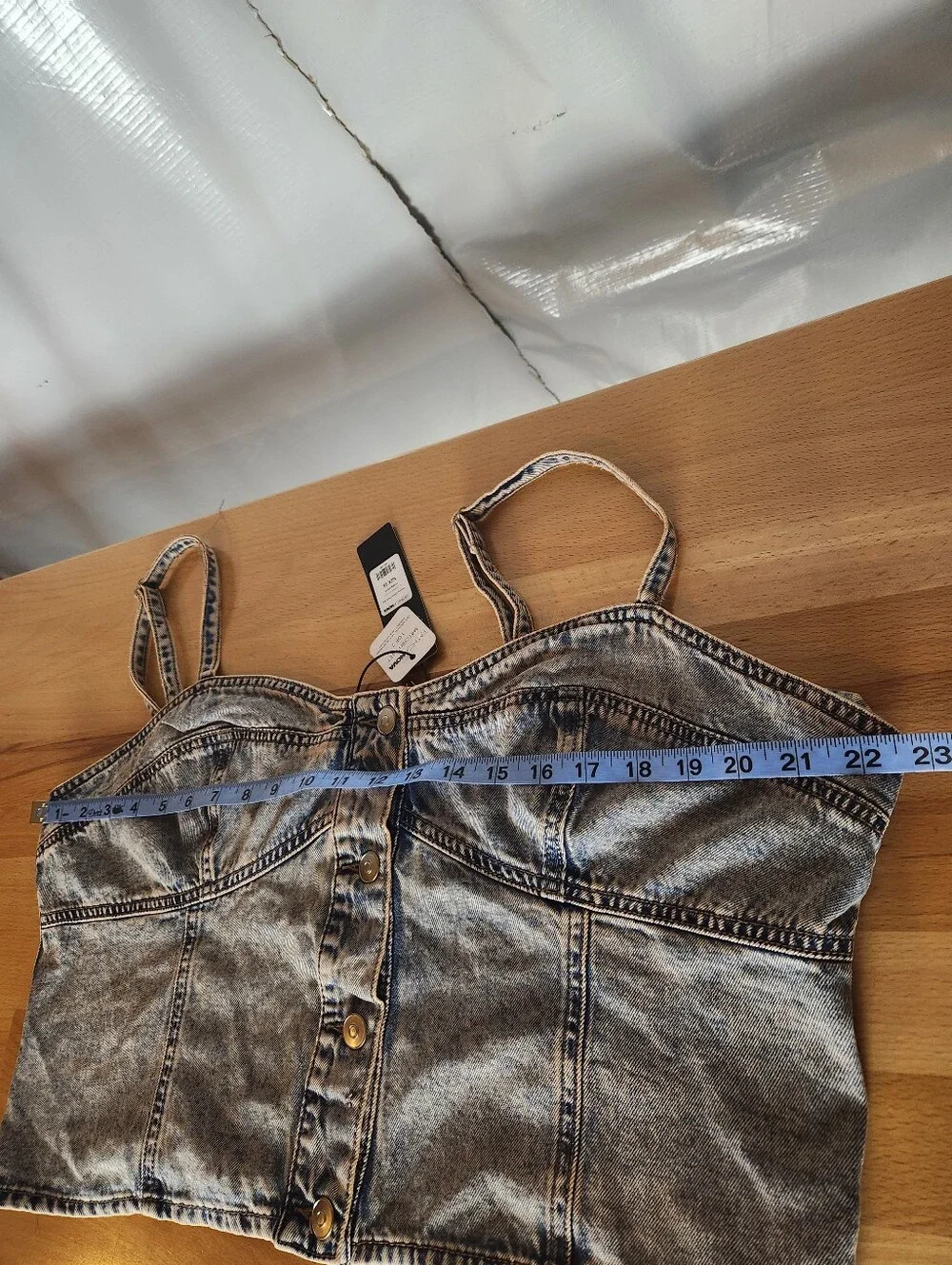 Fashion Nova Cassie Denim Pant Set NWT 2X Vintage Wash Wide Leg Y2K Baddie